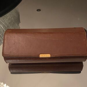 Valentino Tan Leather eyeglass case